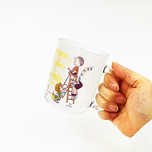 スヌーピー セレブレーション ガラスマグカップ コップ PEANUTS 75th SNOOPY