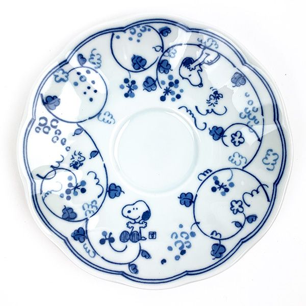 スヌーピー カップ＆ソーサー/藍唐草 【ぶどう】 ティーカップ お皿 食器 日本製 ブルー