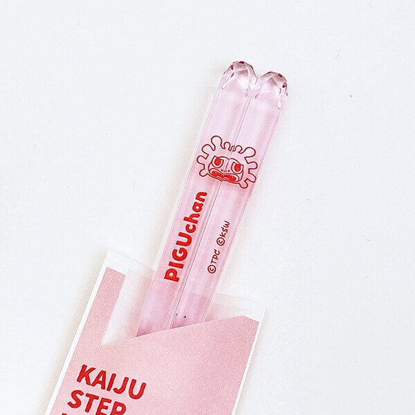 ウルトラマン かいじゅうステップワンダバダ クリア箸(ピグちゃん) キッズ ピンク 食器 日本製