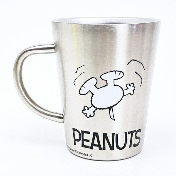 スヌーピー 二重マグカップ リボン キッチン 保温保冷 SNOOPY