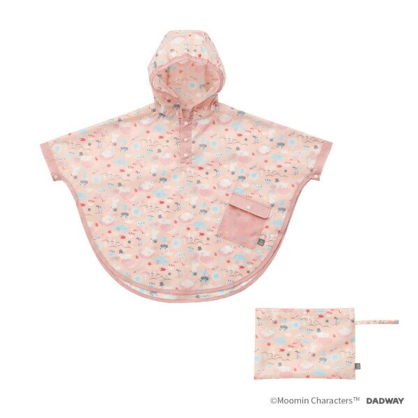 ムーミン レインポンチョ(80-100) ピンク キッズ