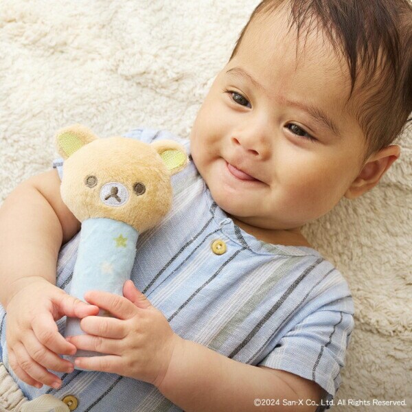 リラックマ にぎにぎスティック ブルー ベビー