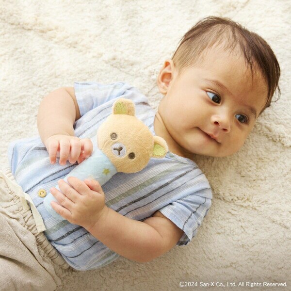 リラックマ にぎにぎスティック ブルー ベビー