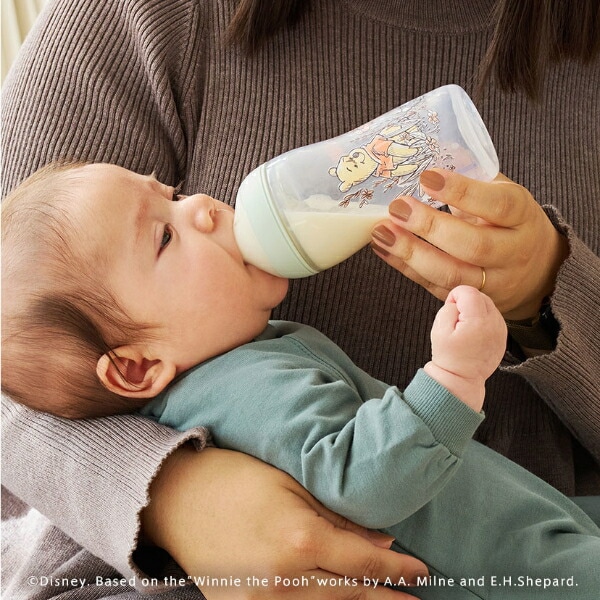 ディズニー クマのプーさん パーフェクトマッチほ乳びん (260ml) 適温目盛り付き ベビー Disney