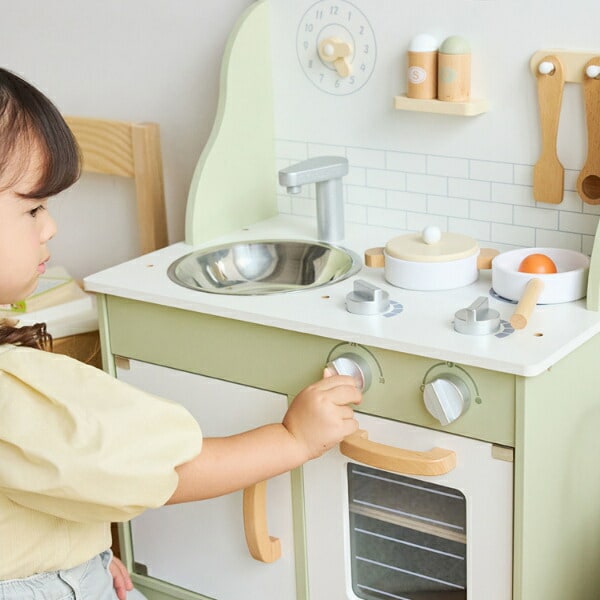 DADWAY(ダッドウェイ) おままごとキッチン(フォレストグリーン) ごっこ遊び おもちゃ ベビー キッズ