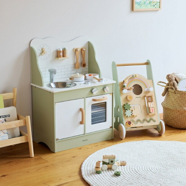 DADWAY(ダッドウェイ) おままごとキッチン(フォレストグリーン) ごっこ遊び おもちゃ ベビー キッズ