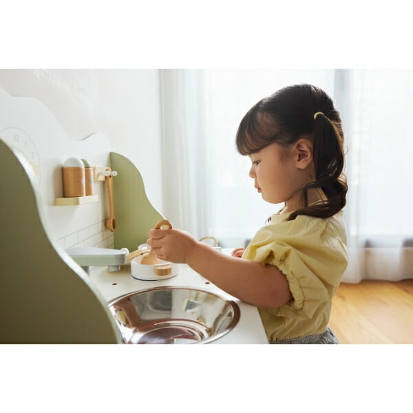 DADWAY(ダッドウェイ) おままごとキッチン(フォレストグリーン) ごっこ遊び おもちゃ ベビー キッズ