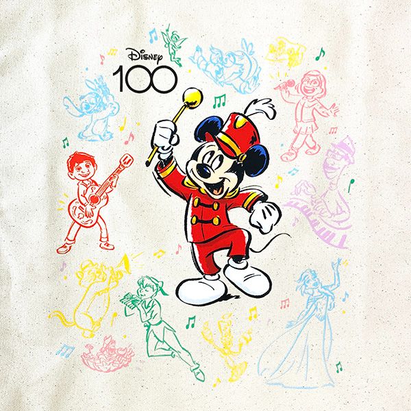 ディズニー 100周年 ミッキー キャンパストートバッグ （アイボリー） Disney