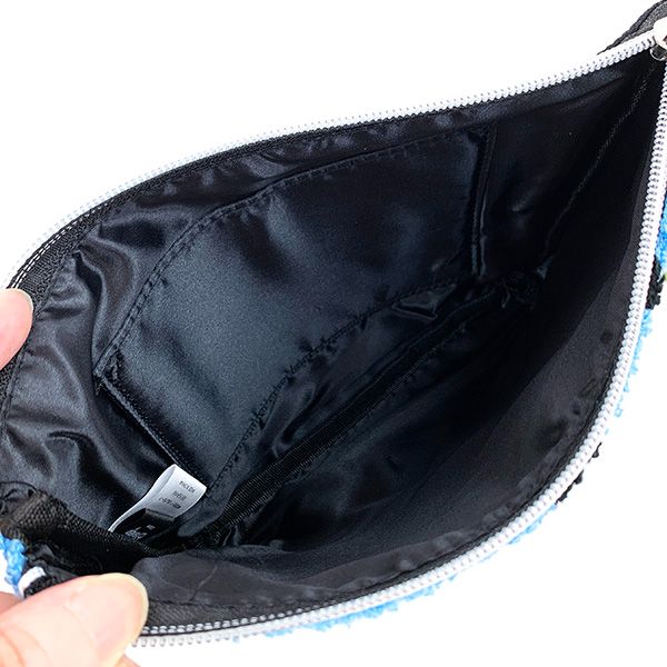 ディズニー アラジン ジーニー サガラポーチ サガラ刺繍 小物入れ 学校 オフィス ブルー