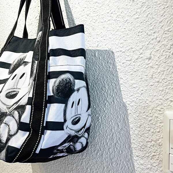 ディズニー ミッキーマウス バルーントートバッグ(モノクロ) Disney