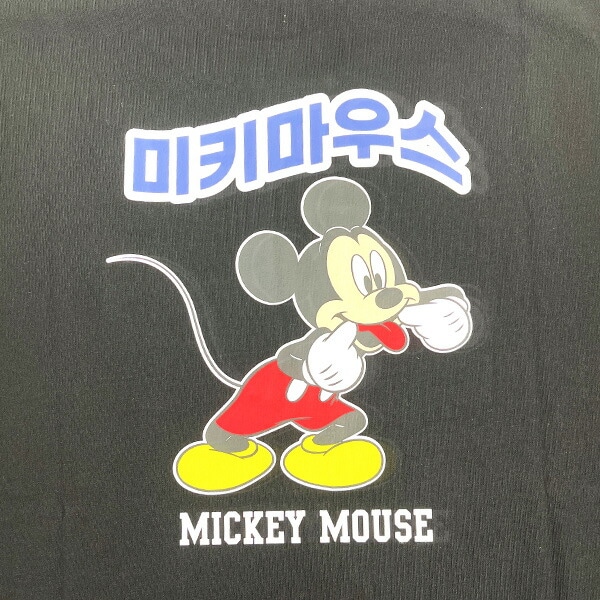 ディズニー ミッキーマウス ハングルシリーズ Ｔシャツ(ブラック) Lサイズ アパレル Disney