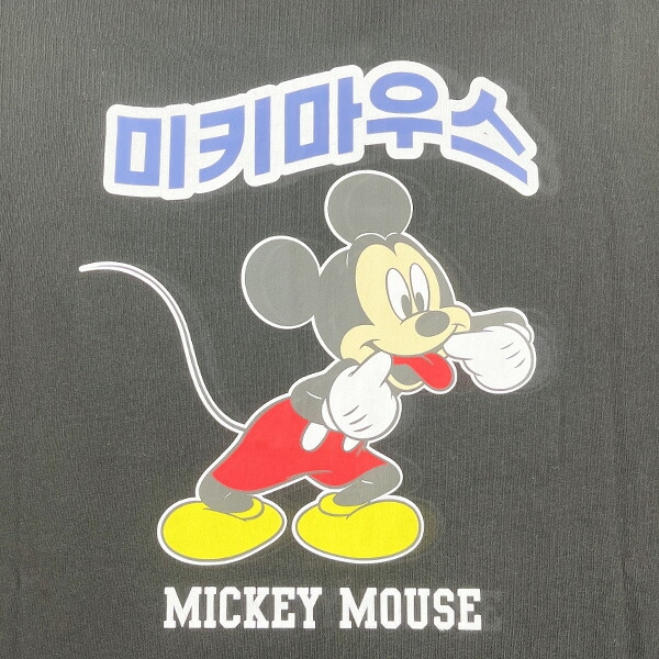 ディズニー ミッキーマウス ハングルシリーズ Ｔシャツ(ブラック) Mサイズ アパレル Disney