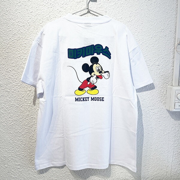 ディズニー ミッキーマウス ハングルシリーズ Ｔシャツ(ホワイト) Lサイズ アパレル Disney