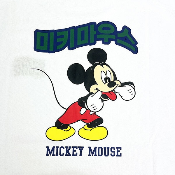 ディズニー ミッキーマウス ハングルシリーズ Ｔシャツ(ホワイト) Lサイズ アパレル Disney