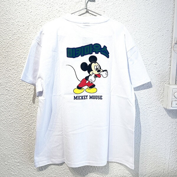 ディズニー ミッキーマウス ハングルシリーズ Ｔシャツ(ホワイト) Mサイズ アパレル Disney