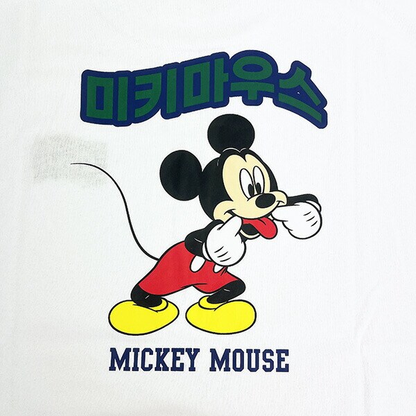 ディズニー ミッキーマウス ハングルシリーズ Ｔシャツ(ホワイト) Mサイズ アパレル Disney