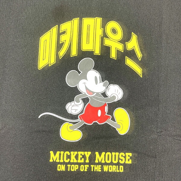 ディズニー ミッキーマウス ハングルシリーズ Ｔシャツ(ブラック) Mサイズ アパレル Disney