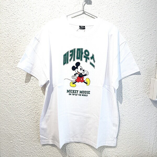 ディズニー ミッキーマウス ハングルシリーズ Ｔシャツ(ホワイト) Lサイズ アパレル Disney