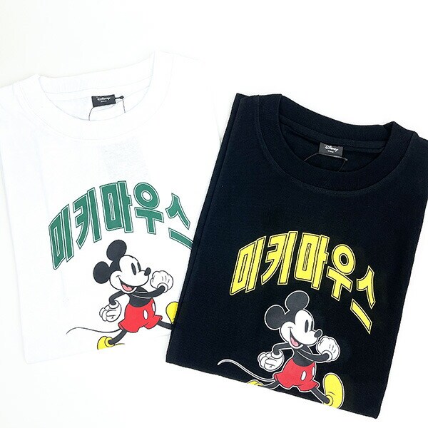 ディズニー ミッキーマウス ハングルシリーズ Ｔシャツ(ホワイト) Lサイズ アパレル Disney