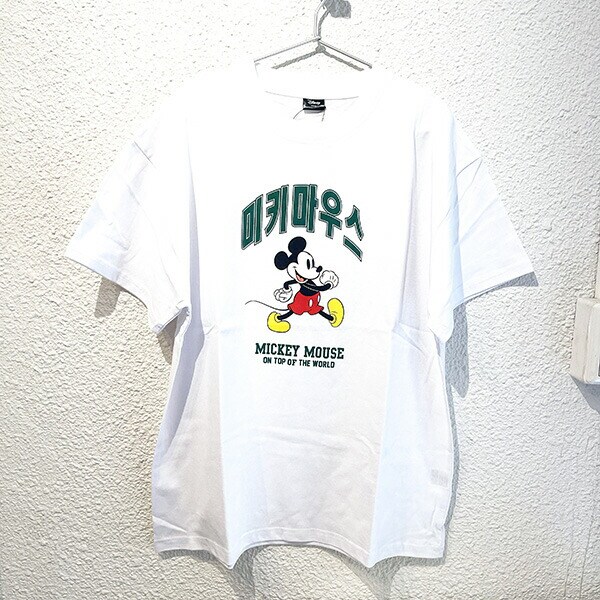 ディズニー ミッキーマウス ハングルシリーズ Ｔシャツ(ホワイト) Mサイズ アパレル Disney