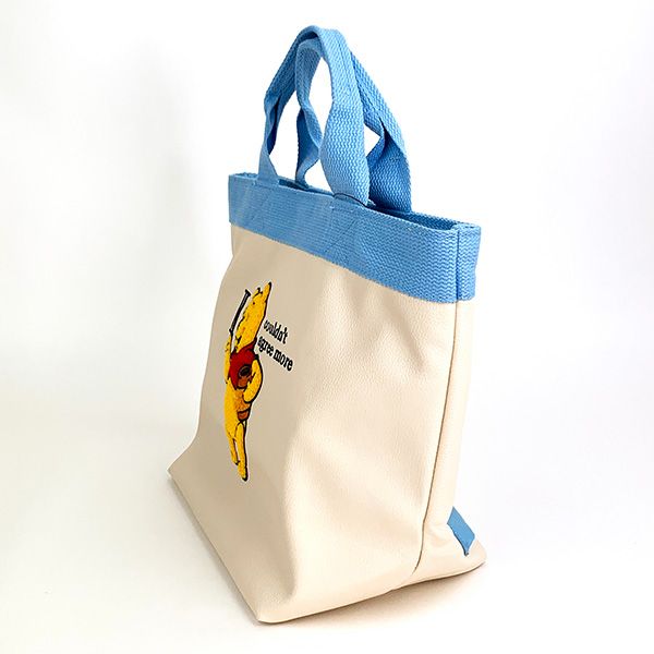 ディズニー くまのプーさん PUさがら刺繍ミニトートバッグ （ブルー） Disney