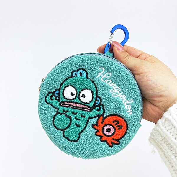 サンリオ ハンギョドン カナビラ付きサークルさがらポーチ (全身) Sanrio