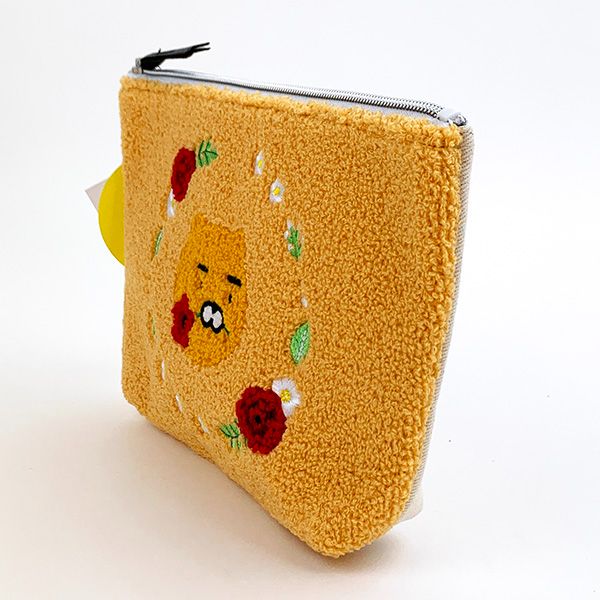 カカオフレンズ KAKAO FRIENDS ライアン サガラポーチ サガラ刺繍 小物入れ 学校 オフィス オレンジ