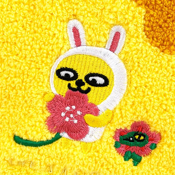 カカオフレンズ KAKAO FRIENDS ムジ＆コン サガラポーチ サガラ刺繍 小物入れ 学校 オフィス イエロー