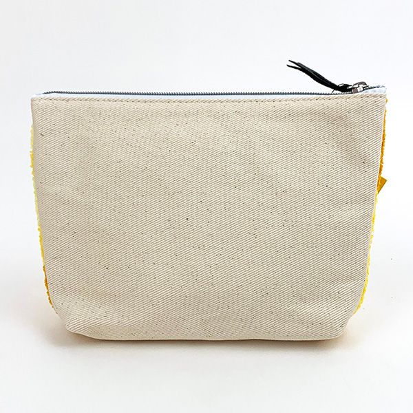 カカオフレンズ KAKAO FRIENDS ムジ＆コン サガラポーチ サガラ刺繍 小物入れ 学校 オフィス イエロー