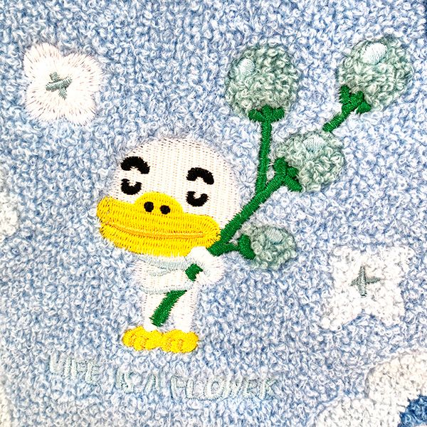 カカオフレンズ KAKAO FRIENDS チューブ サガラポーチ サガラ刺繍 小物入れ 学校 オフィス ブルー