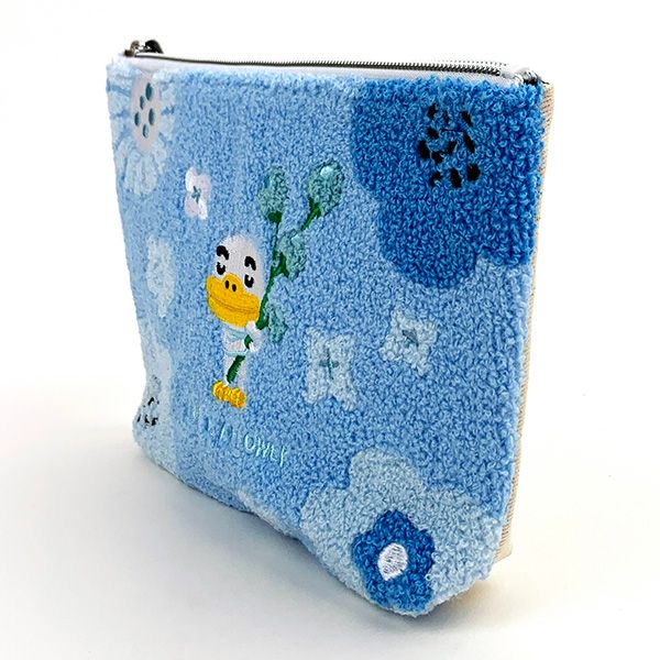 カカオフレンズ KAKAO FRIENDS チューブ サガラポーチ サガラ刺繍 小物入れ 学校 オフィス ブルー