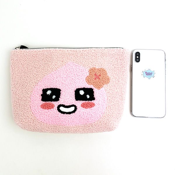 カカオフレンズ KAKAO FRIENDS アピーチ サガラポーチ サガラ刺繍 小物入れ 学校 オフィス ピンク