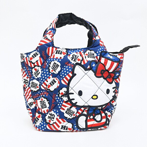 サンリオ ハローキティ 中綿ミニトートバッグ アメリカ総柄 ランチ Sanrio