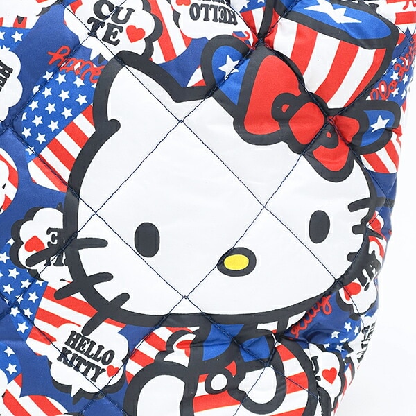 サンリオ ハローキティ 中綿ミニトートバッグ アメリカ総柄 ランチ Sanrio