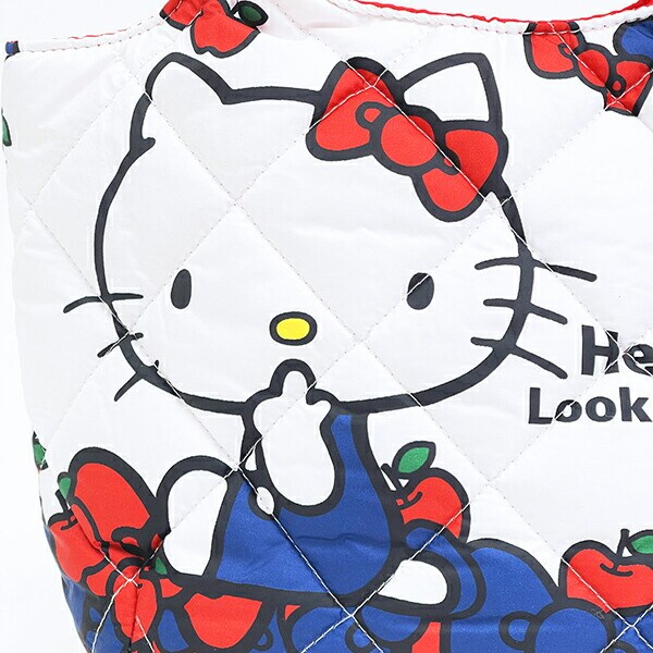 サンリオ ハローキティ 中綿ミニトートバッグ リボン総柄 ランチ Sanrio