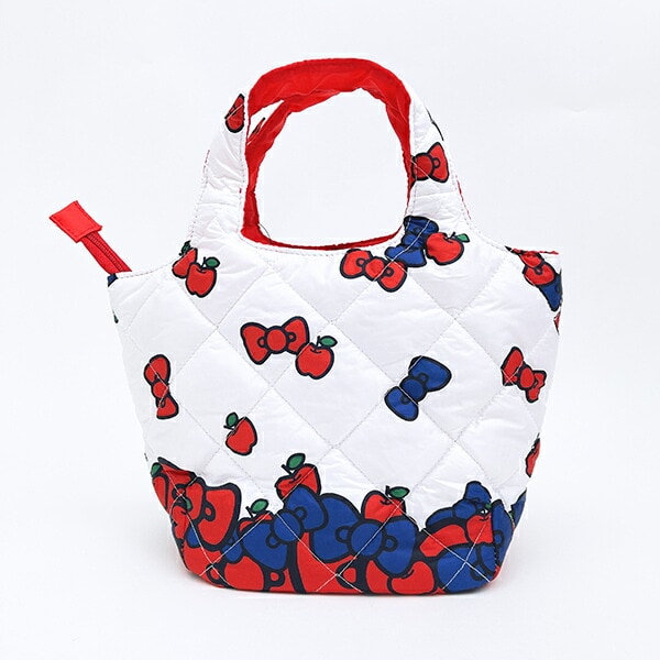 サンリオ ハローキティ 中綿ミニトートバッグ リボン総柄 ランチ Sanrio