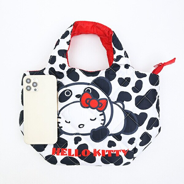 サンリオ ハローキティ 中綿ミニトートバッグ うし総柄 ランチ Sanrio