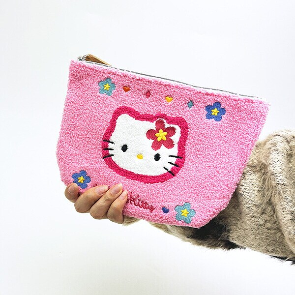サンリオ ハローキティ カオハナ サガラポーチ ピンク カー用品 Sanrio