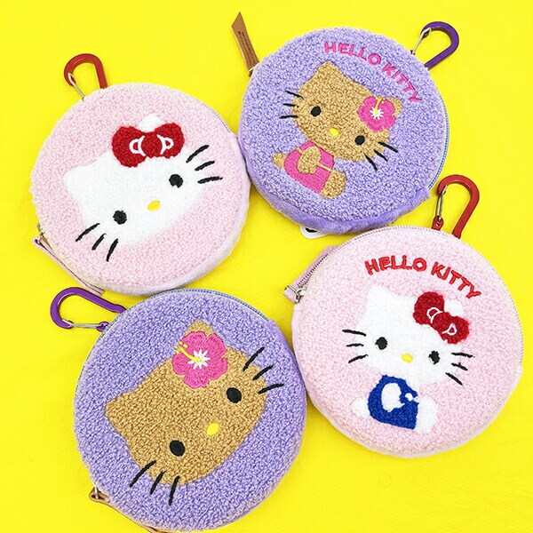 サンリオ 日焼け キティ サークル さがらポーチ (パープル) Sanrio