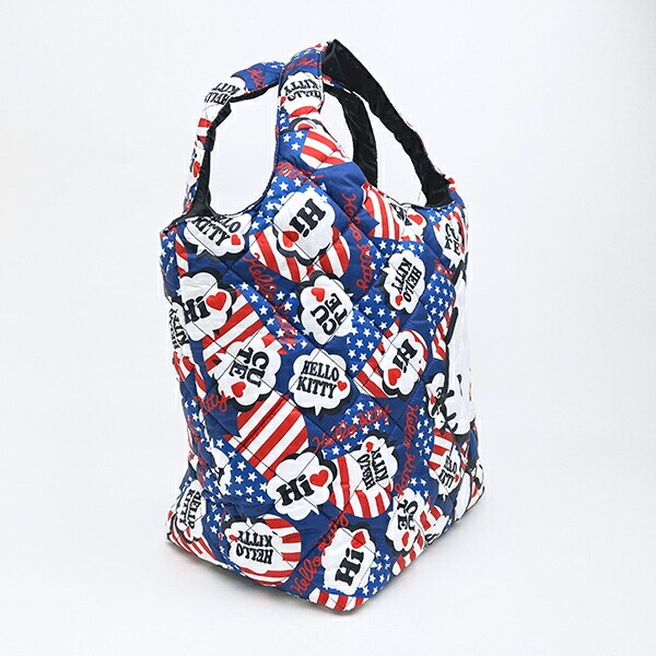 サンリオ ハローキティ 中綿キルティングトートバッグ(大) アメリカ総柄 Sanrio