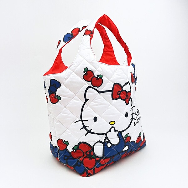 サンリオ ハローキティ 中綿キルティングトートバッグ(大) リボン総柄 Sanrio