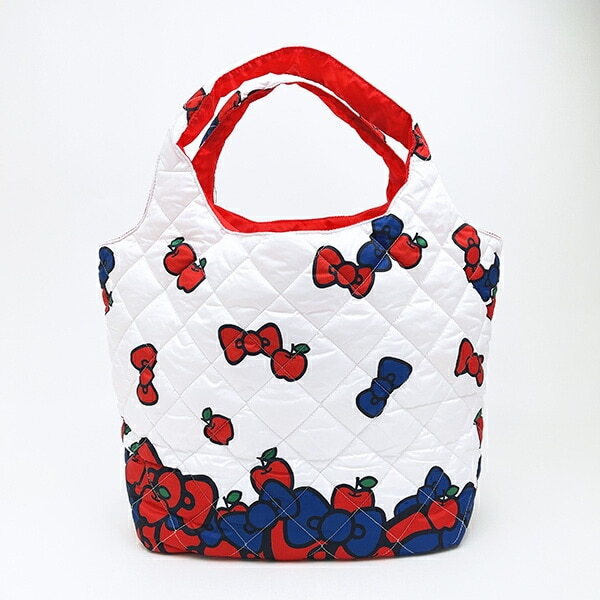 サンリオ ハローキティ 中綿キルティングトートバッグ(大) リボン総柄 Sanrio