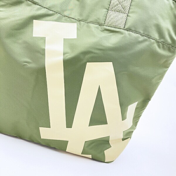 MLB(メジャーリーグ)  ドジャース ナイロントートバッグ カーキ