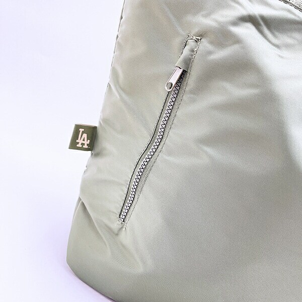 MLB(メジャーリーグ)  ドジャース ナイロントートバッグ カーキ