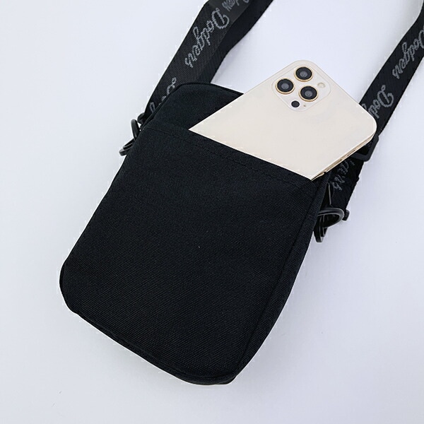 MLB(メジャーリーグ)  ドジャース ミニショルダーバッグ ブラック×ホワイト