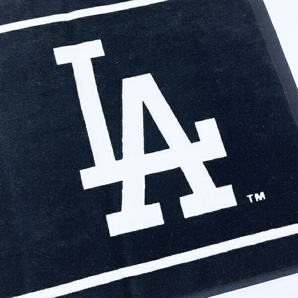 MLB(メジャーリーグ)  ドジャース フェイスタオル ブラック