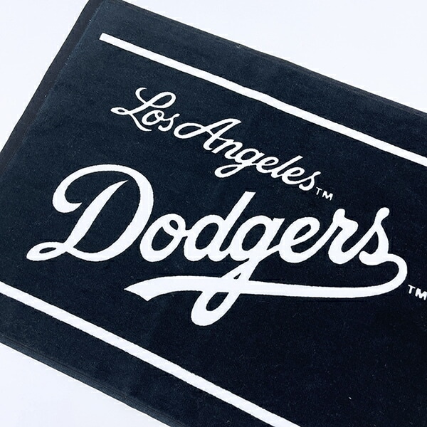 MLB(メジャーリーグ)  ドジャース フェイスタオル ブラック