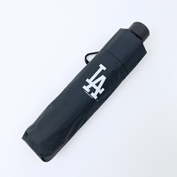 MLB(メジャーリーグ)  ドジャース 折りたたみ傘 ブラック 晴雨兼用