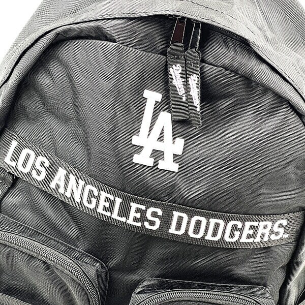 MLB(メジャーリーグ) ドジャース マルチポケット リュック (ブラック) バッグ
