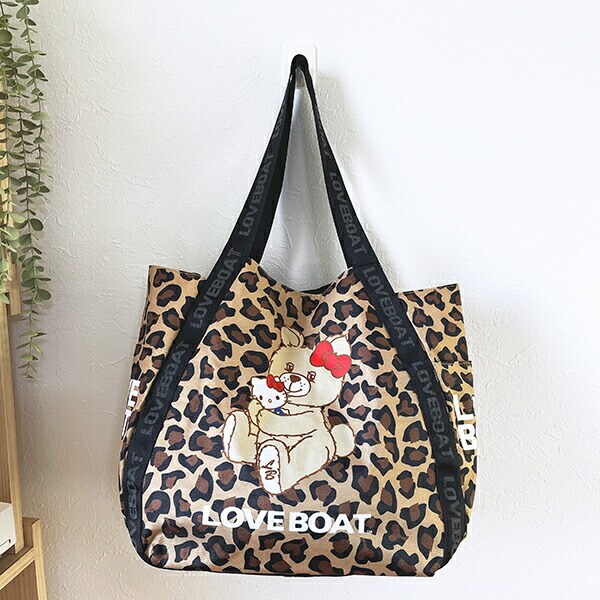 サンリオ ハローキティ ×LOVEBOAT(ラブボート) バルーントートバッグ(ラブボベアー) レオパード Sanrio